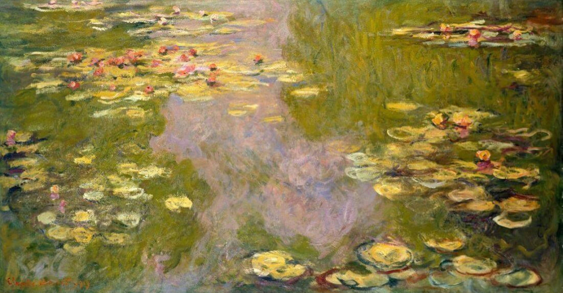 Water Lilies By Claude Monet Background