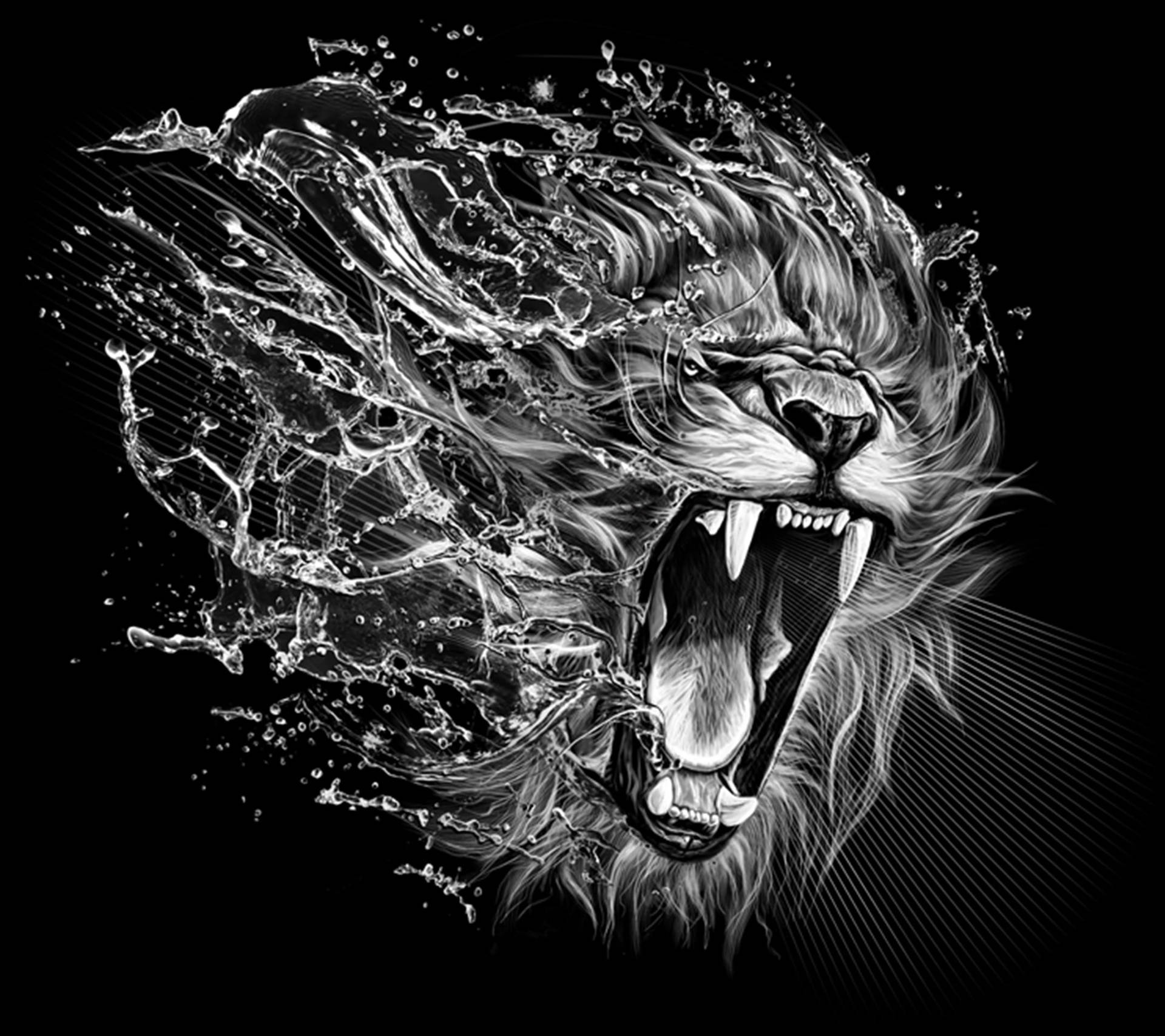 Water Lion Laptop Background