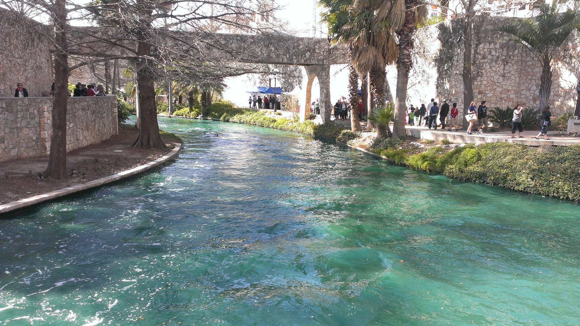 Water Of San Antonio River Walk Background