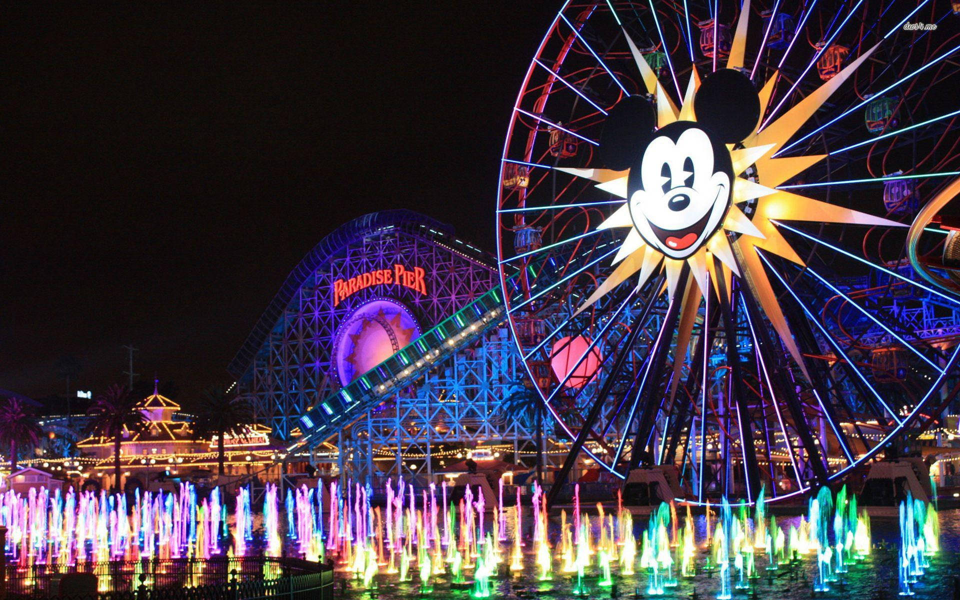 Water Show Disney Theme Park Background