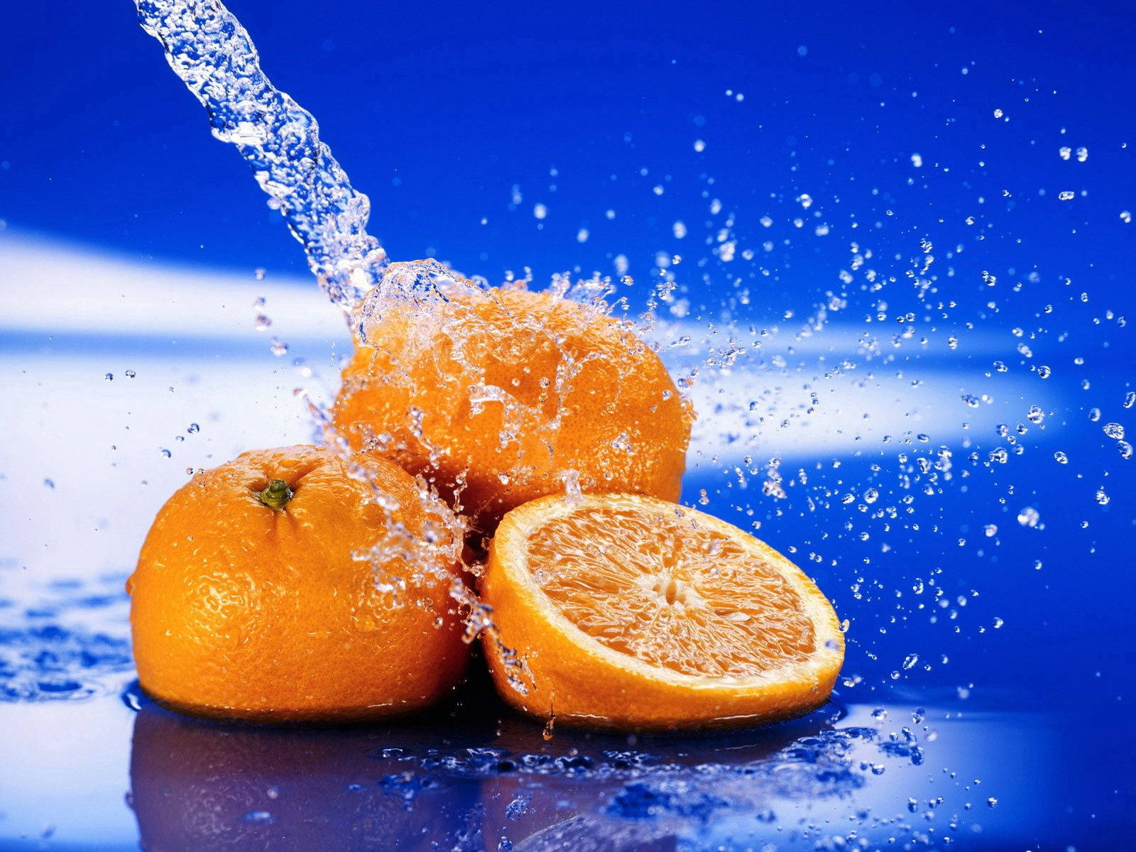 Water Splashed Orange Background
