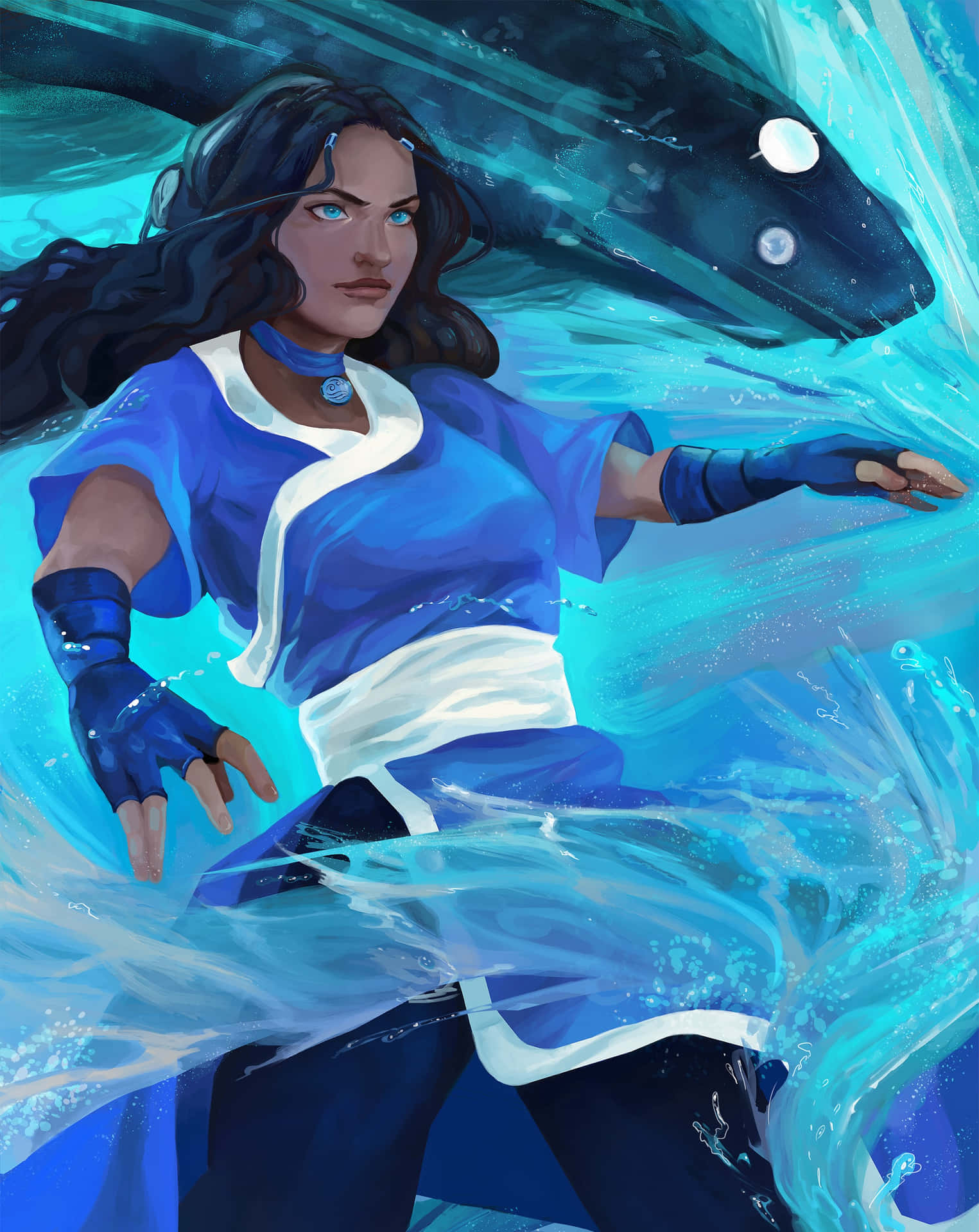 Waterbending Master Katara Artwork Background