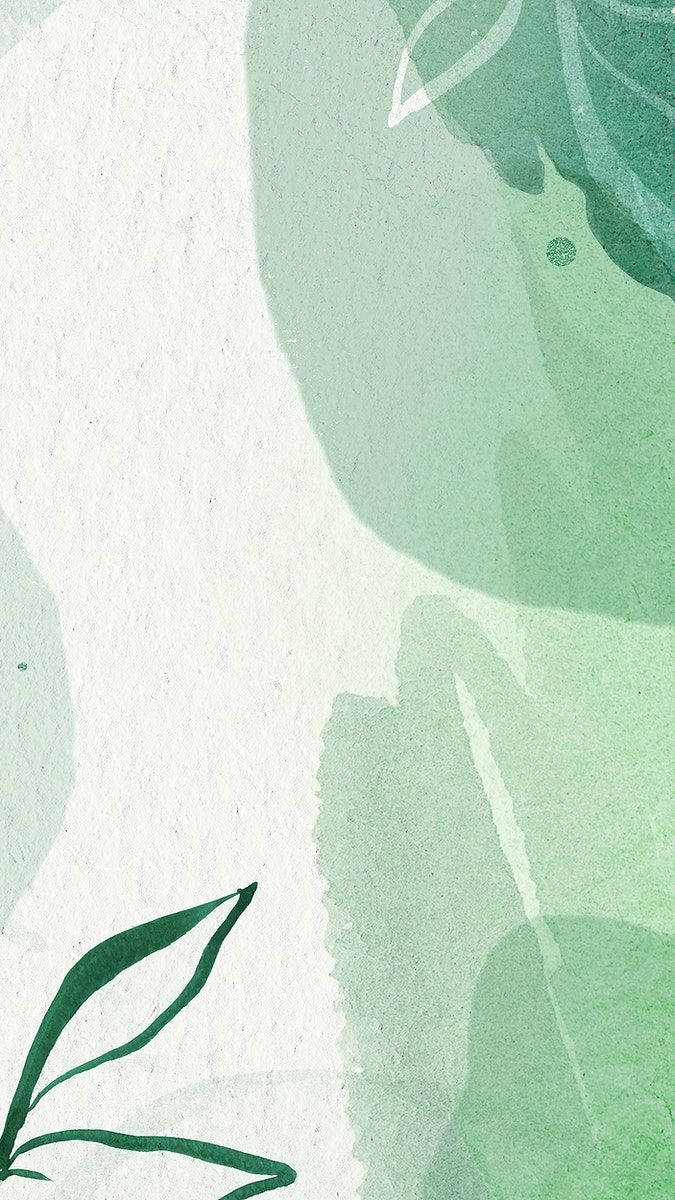 Watercolor Art Mint Green Iphone Background