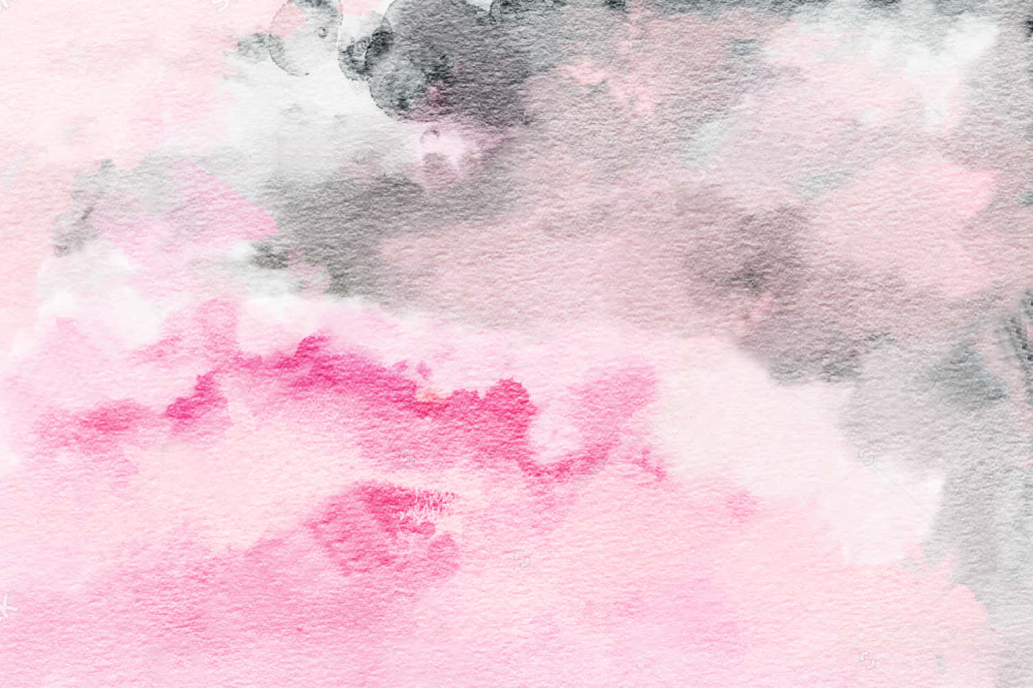 Watercolor Artwork In A Bright Pink Tone Background