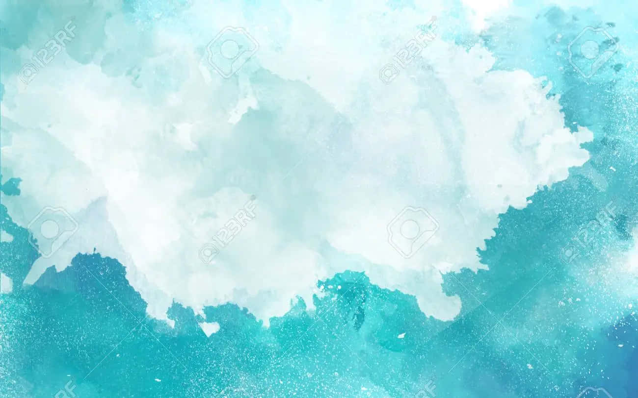 Watercolor Background With Blue And White Watercolor Paint Background