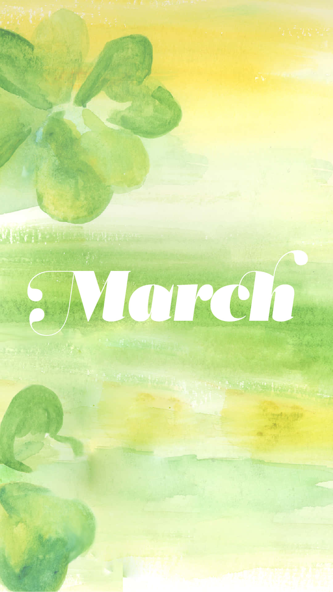 Watercolor Cute March Background