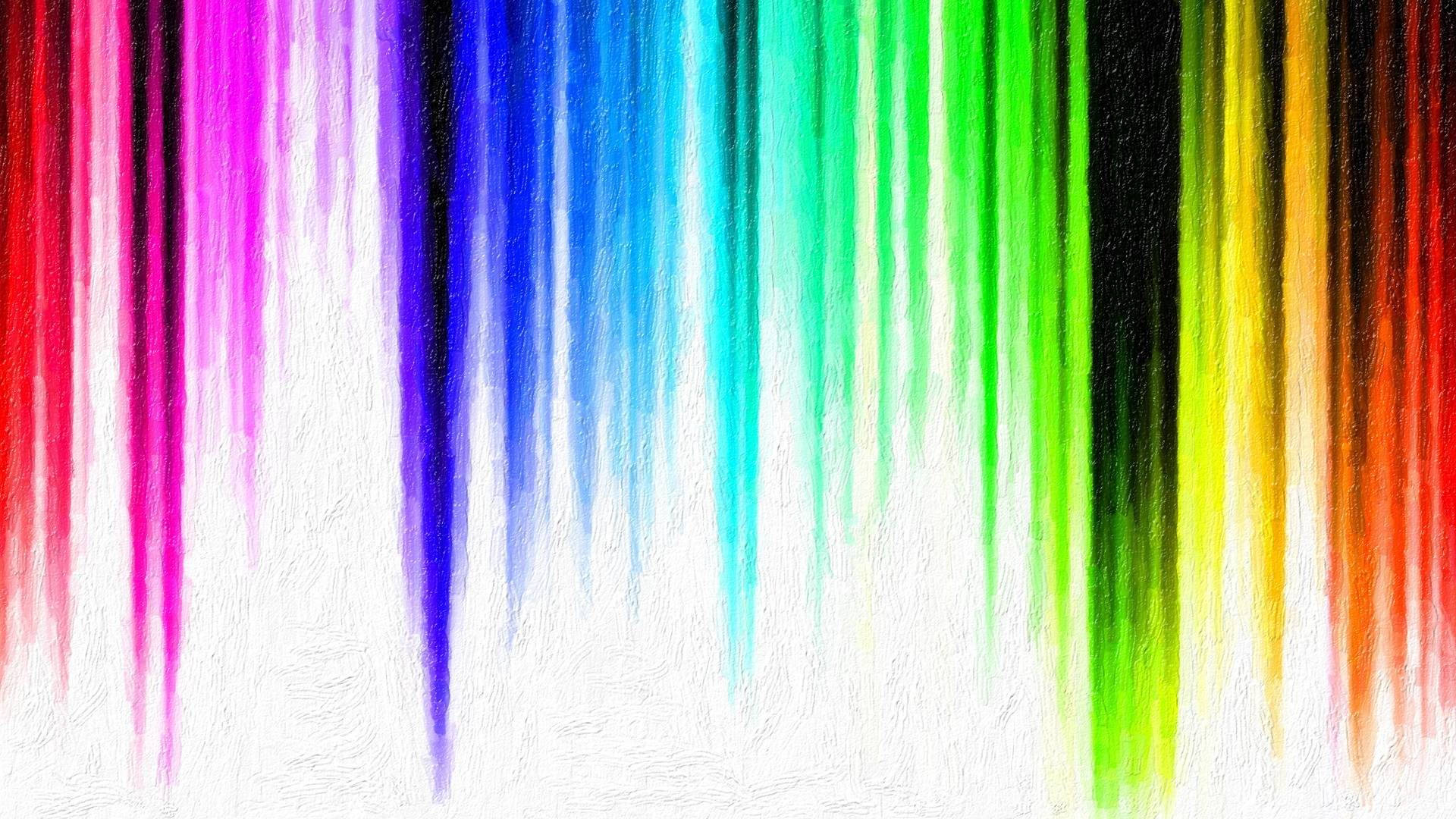 Watercolor Drip Rainbow Stripes Background
