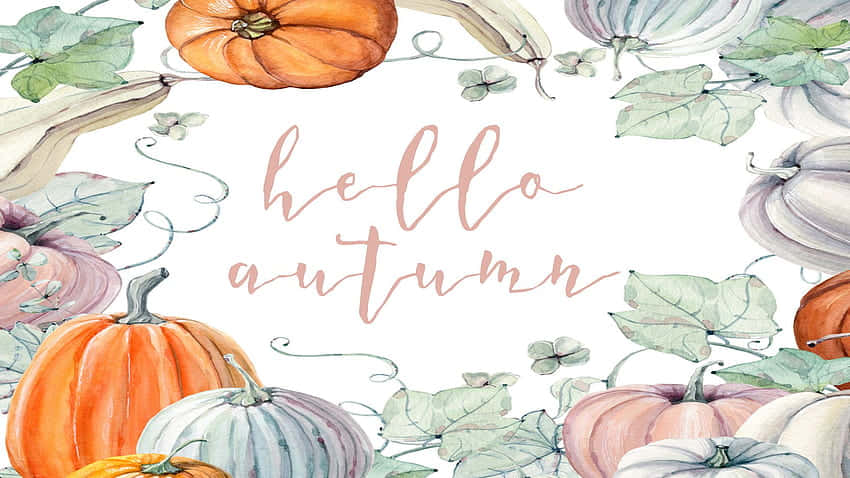 Watercolor Hello Fall Background