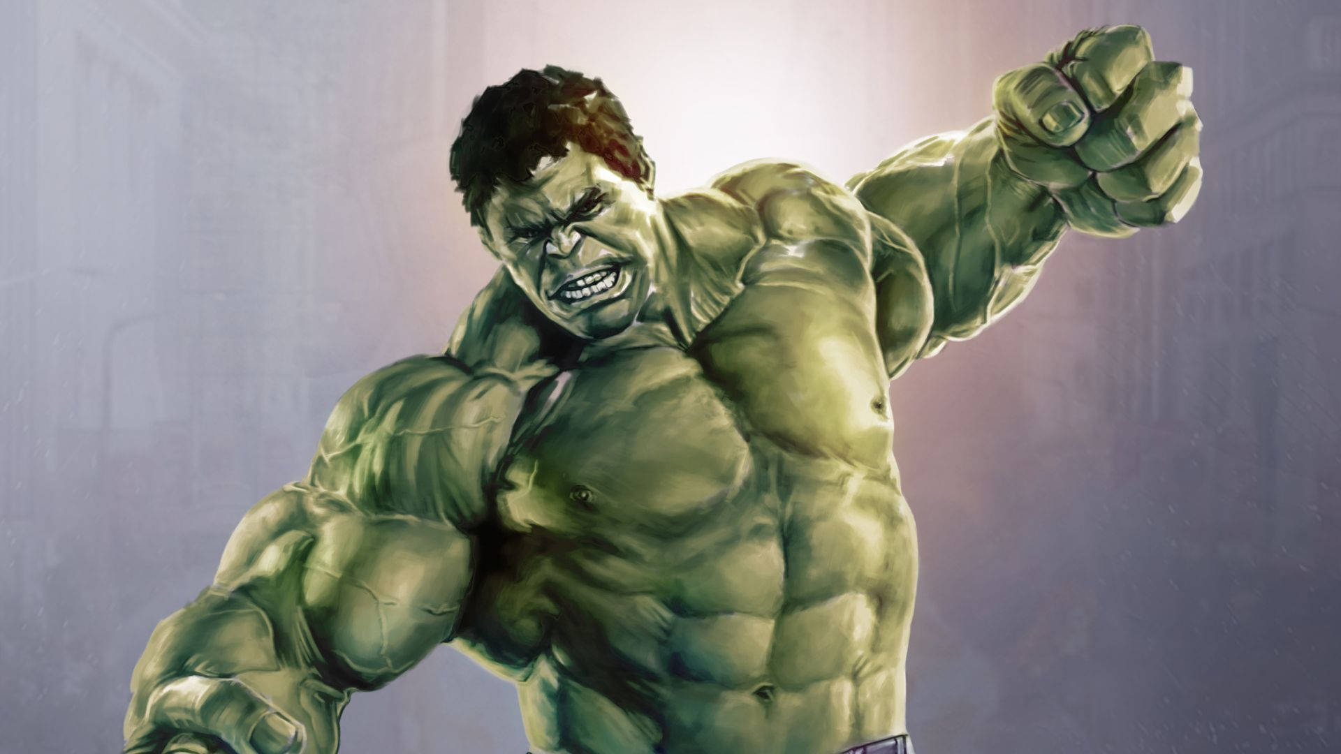 Watercolor Incredible Hulk Smash