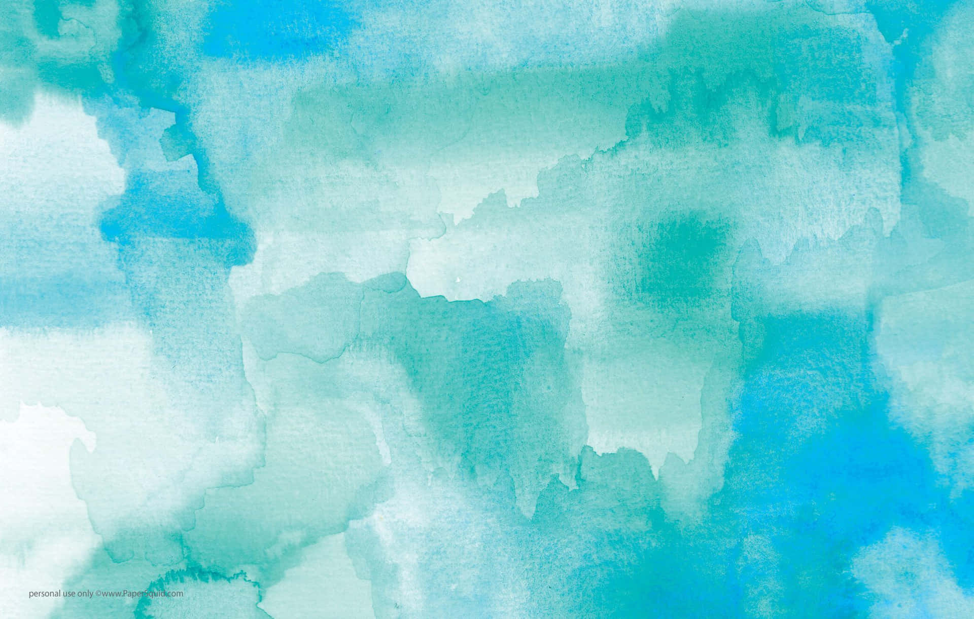 Watercolor Painting Cyan Aesthetic Background