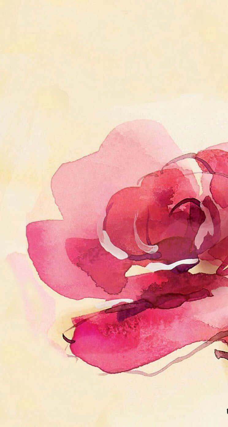 Watercolor Painting Painting On An Iphone Background