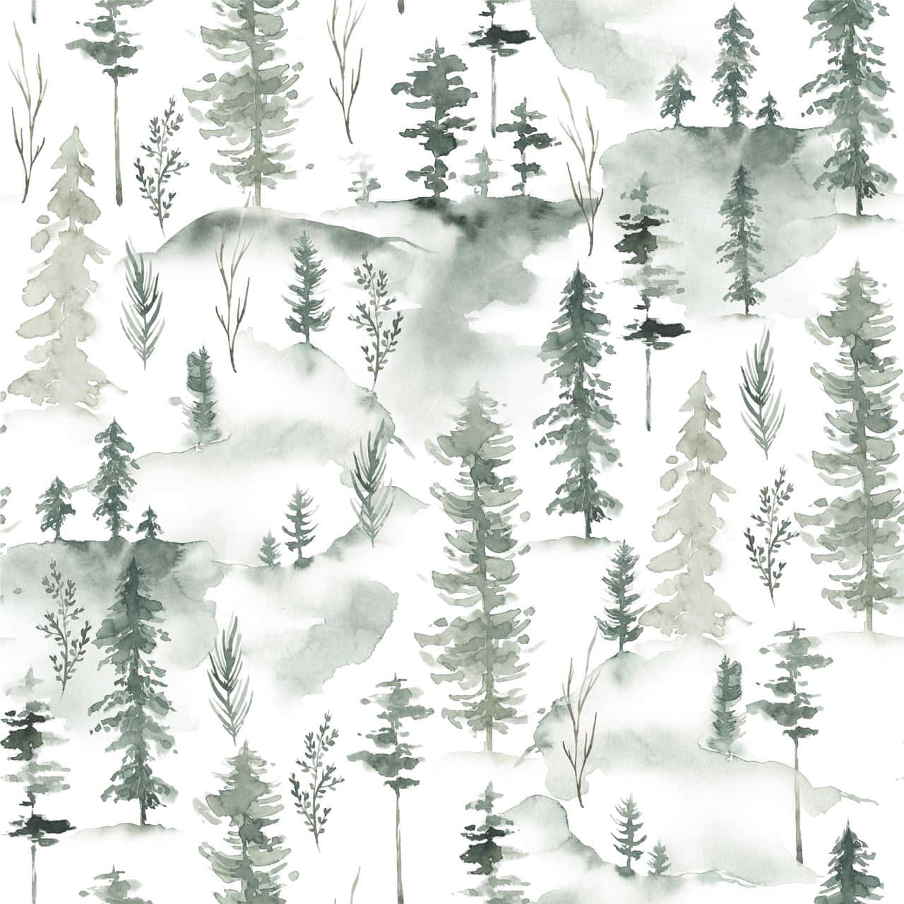 Watercolor_ Pine_ Forest_ Pattern.jpg Background