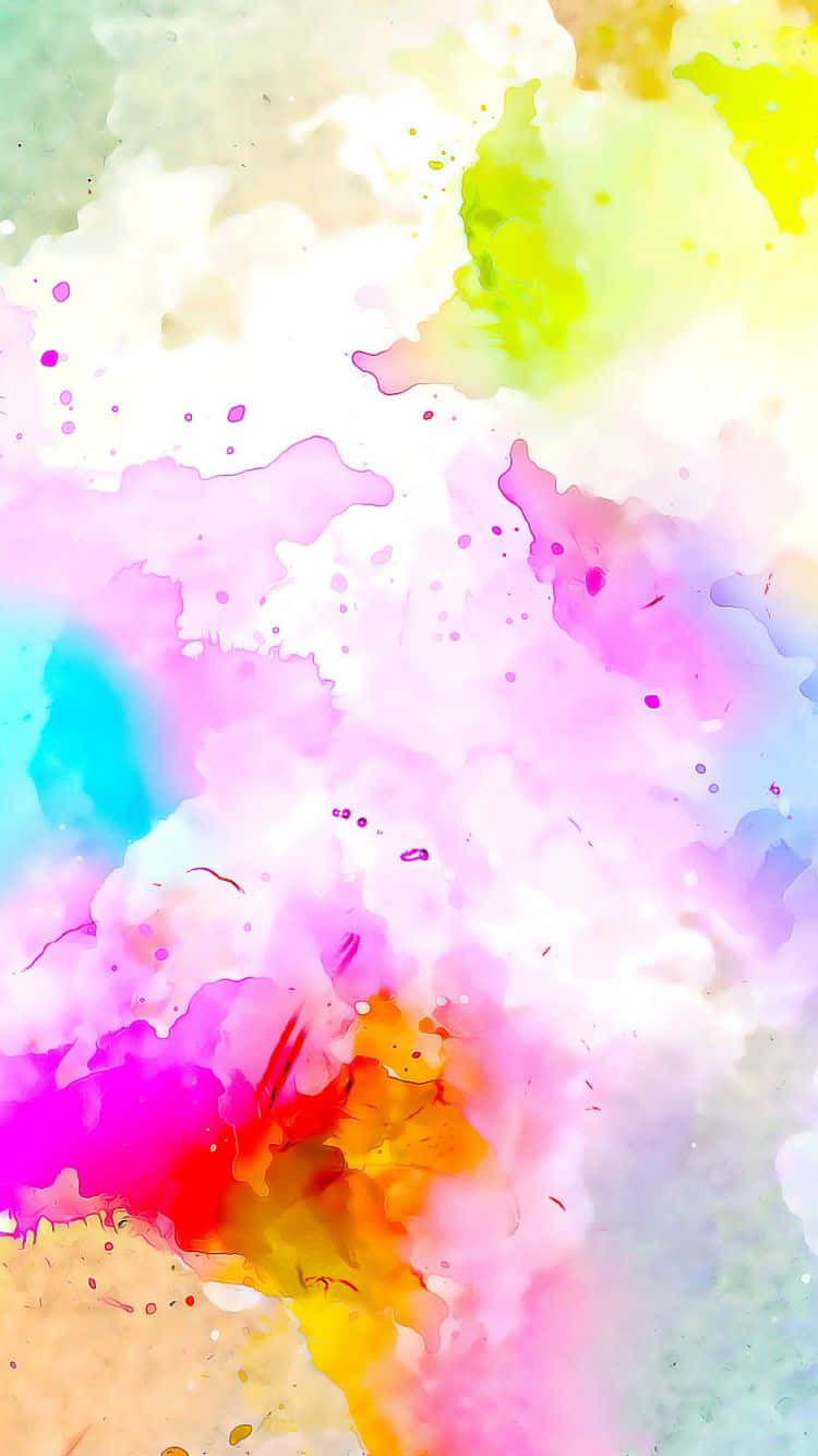 Watercolor Splashes On A White Background Background
