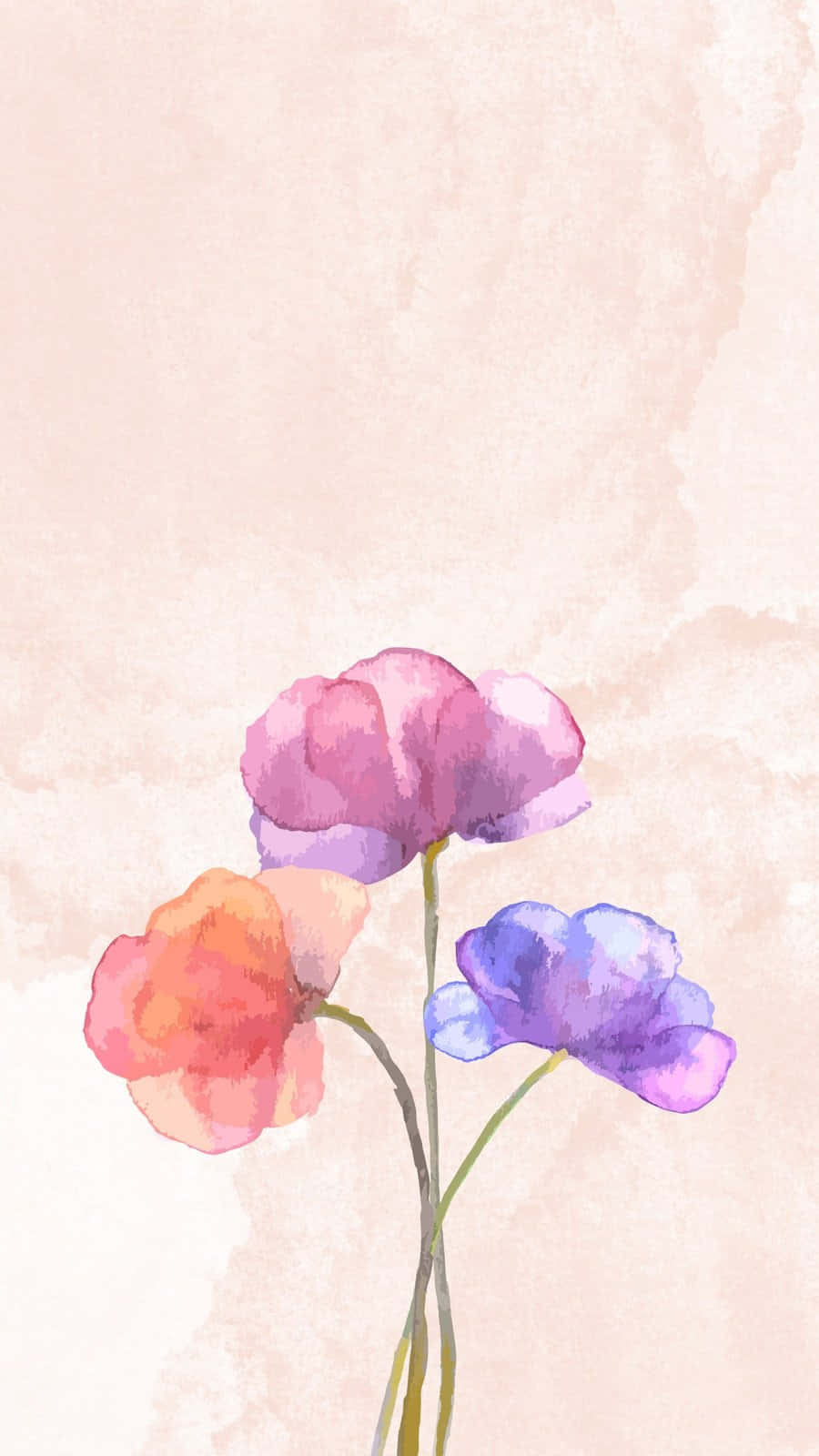 Watercolor_ Trio_of_ Flowers Background