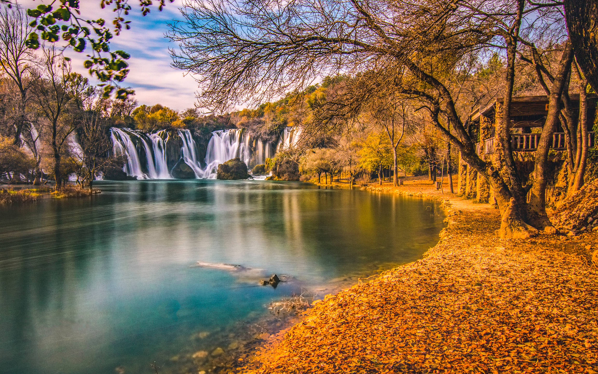 Waterfall And River Hd Landscape Desktop Background