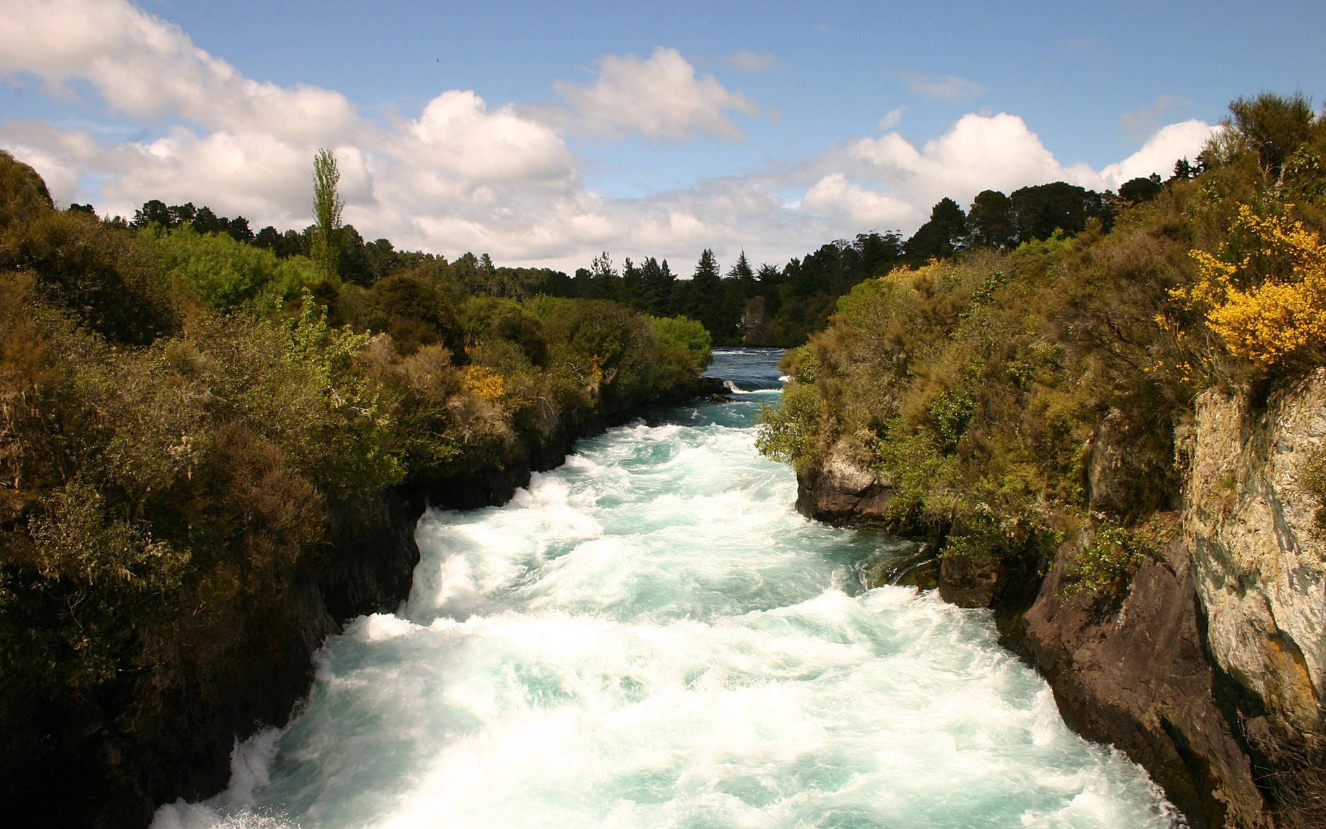 Waterfall In A River Background