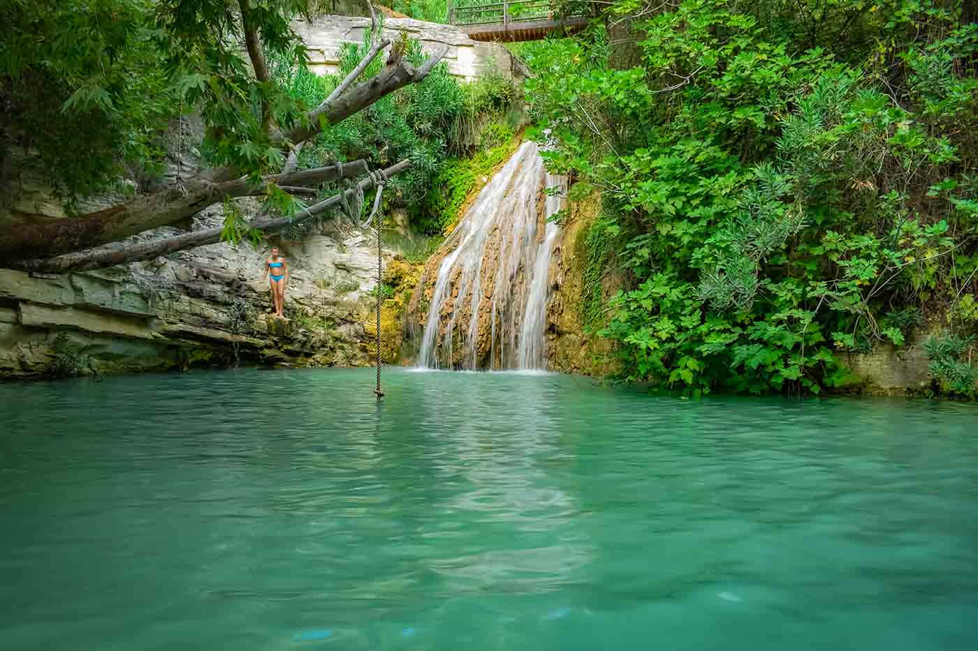 Waterfall In Paphos Background