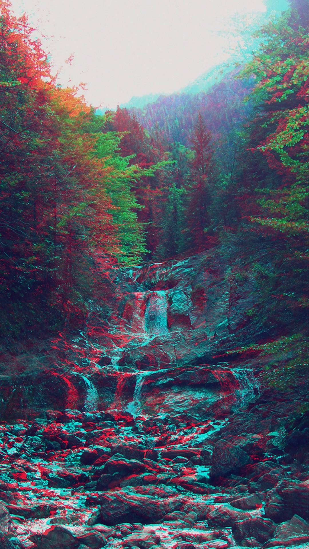 Waterfall Trippy Aesthetic Background