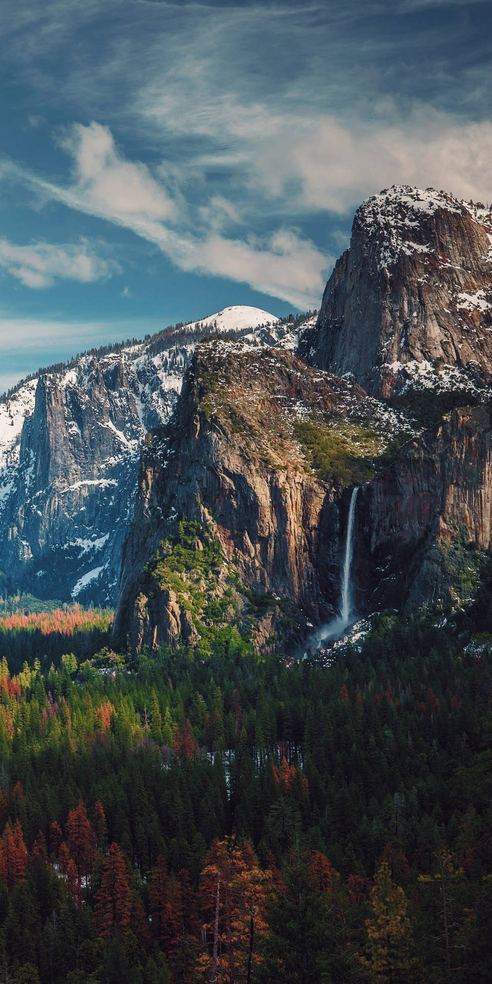 Waterfalls At Yosemite Iphone Background