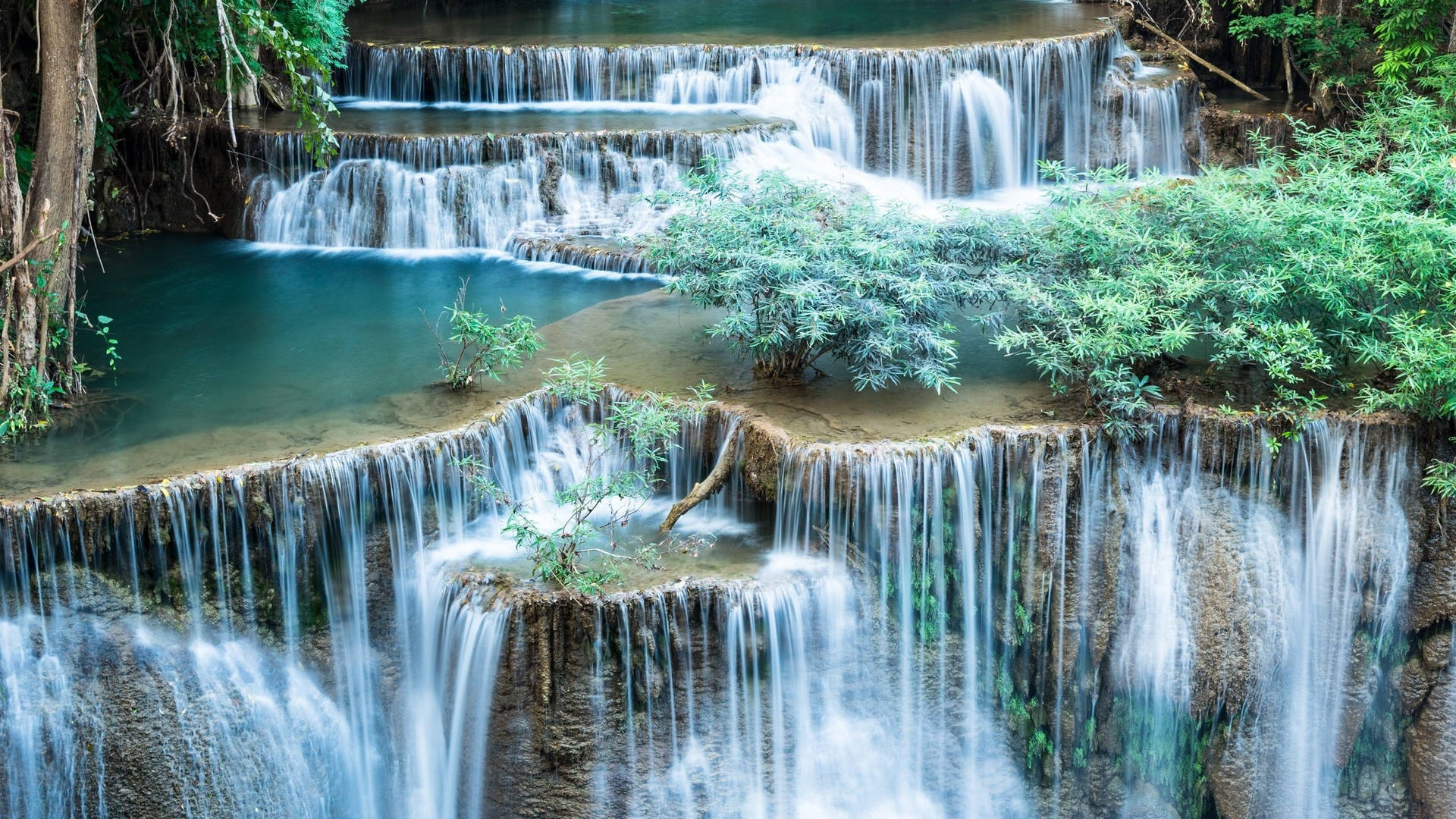 Waterfalls Scenery Background