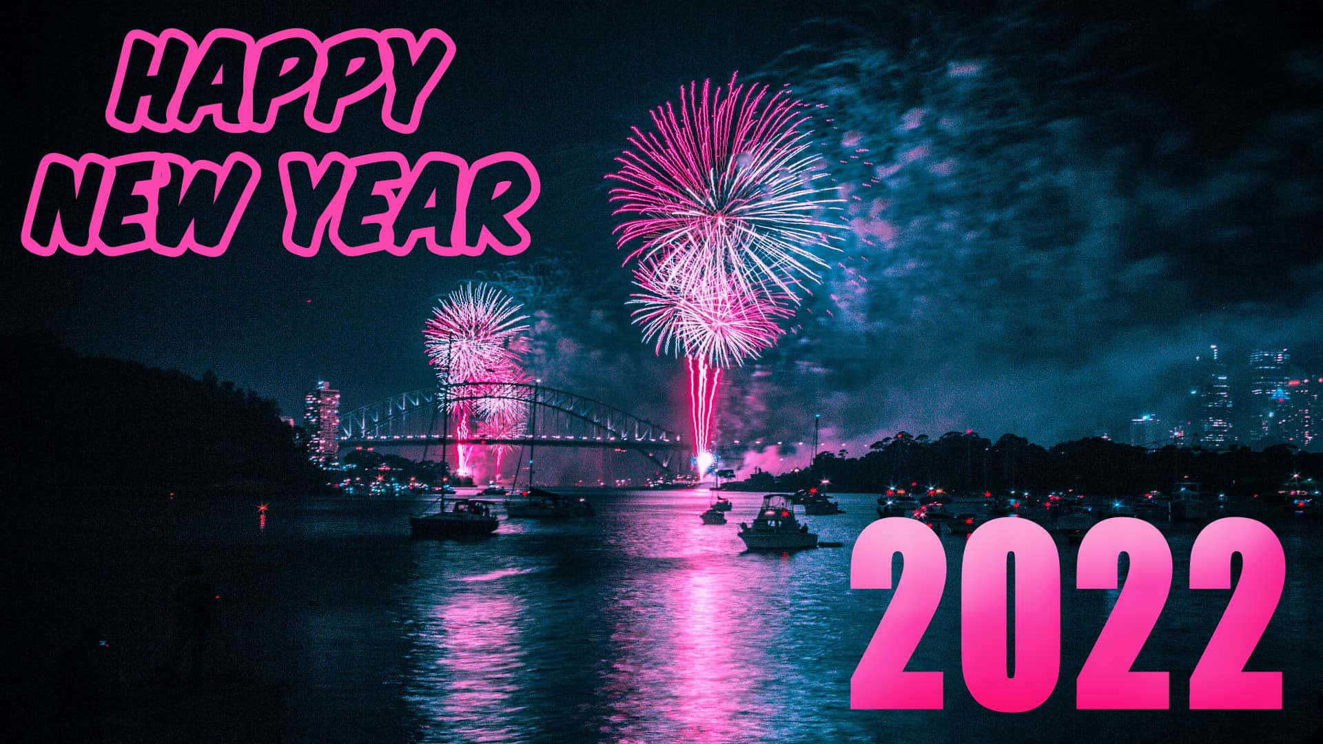 Waterfront New Year 2022 Background