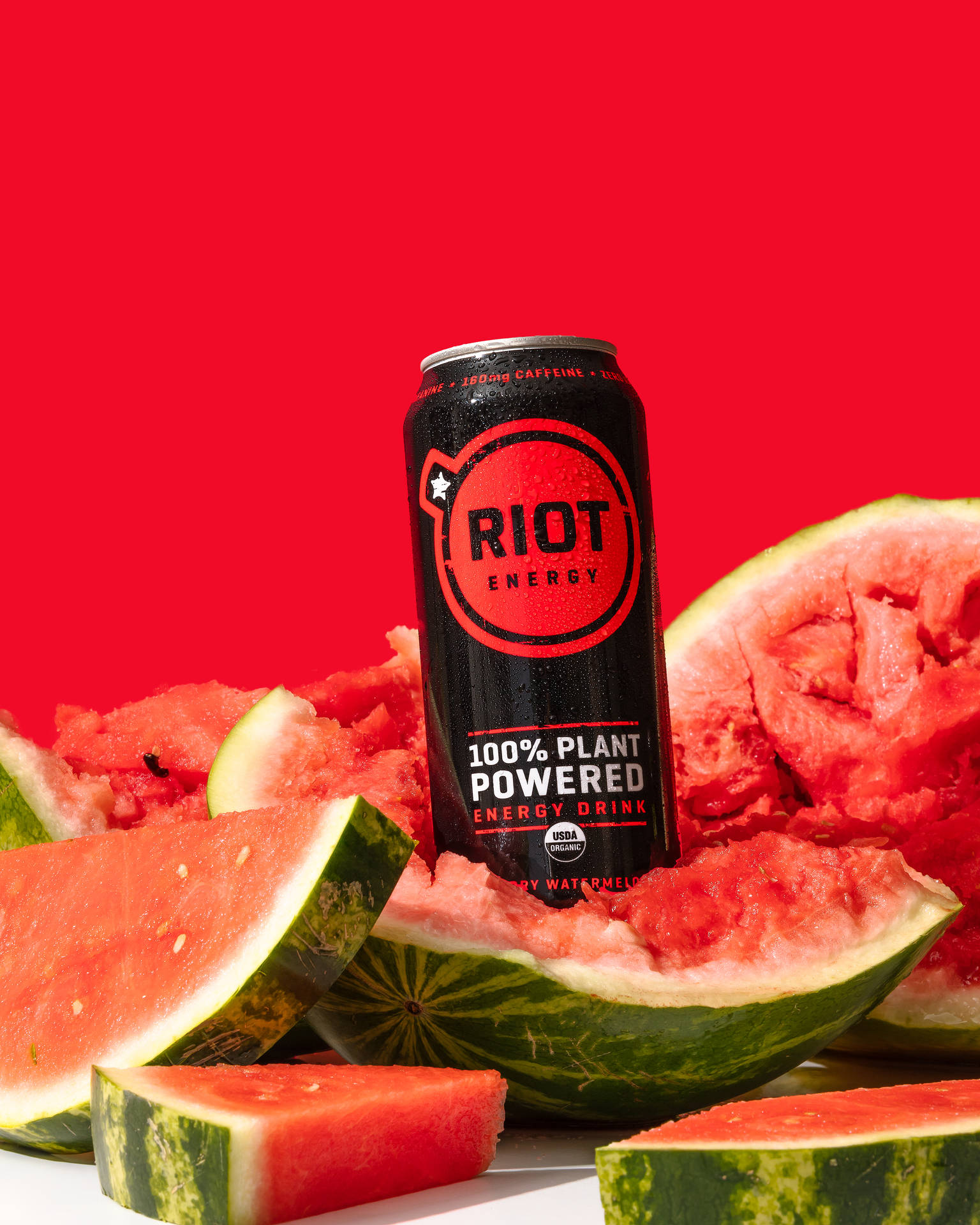 Watermelon Flavored Riot Drink Background