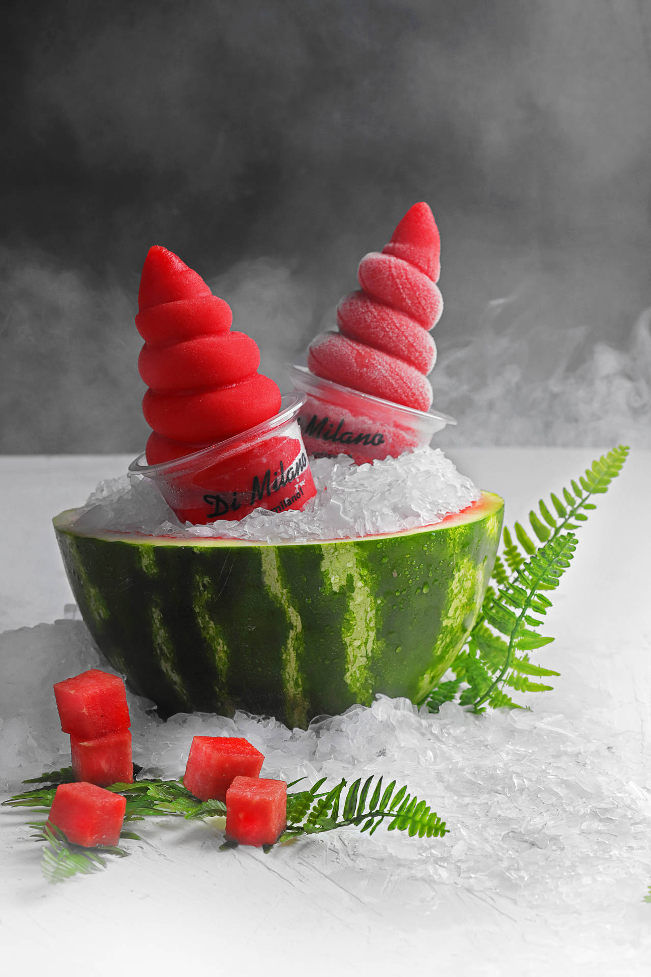 Watermelon Ice Cream Background