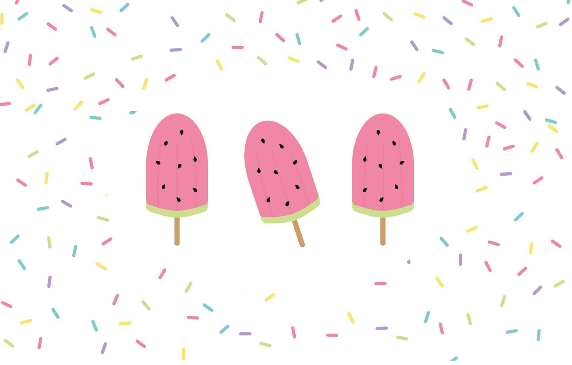 Watermelon Popsiclesand Sprinkles
