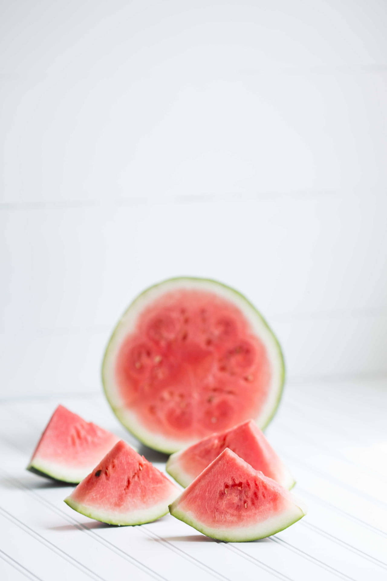 Watermelon Slices For Fruits Background Background