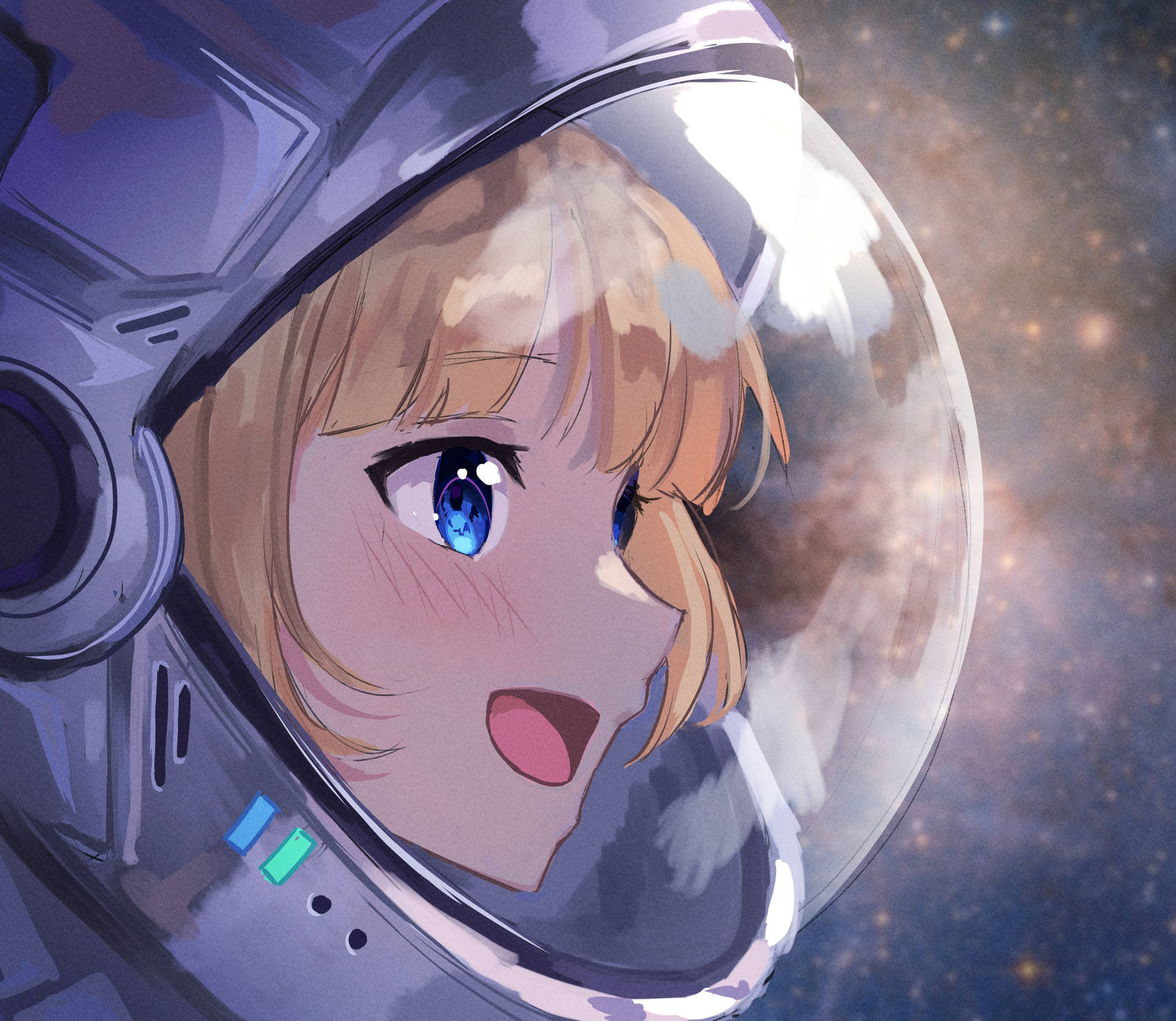 Watson Amelia With Astronaut Helmet Background