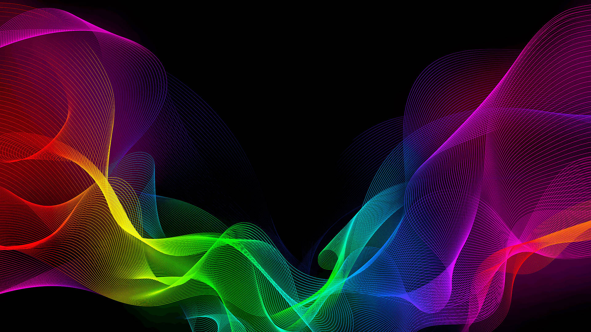 Wave In Rgb Theme Background