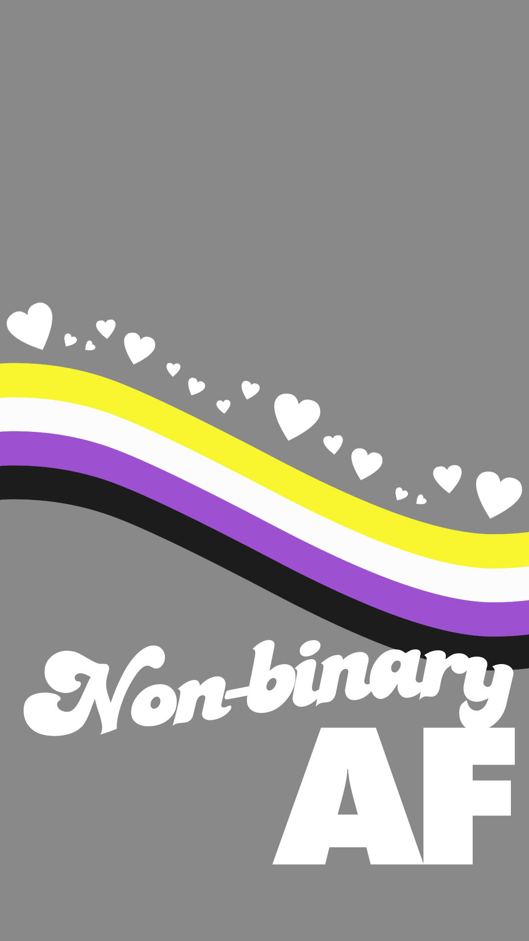 Wave Nonbinary Gender Pride Flag Background