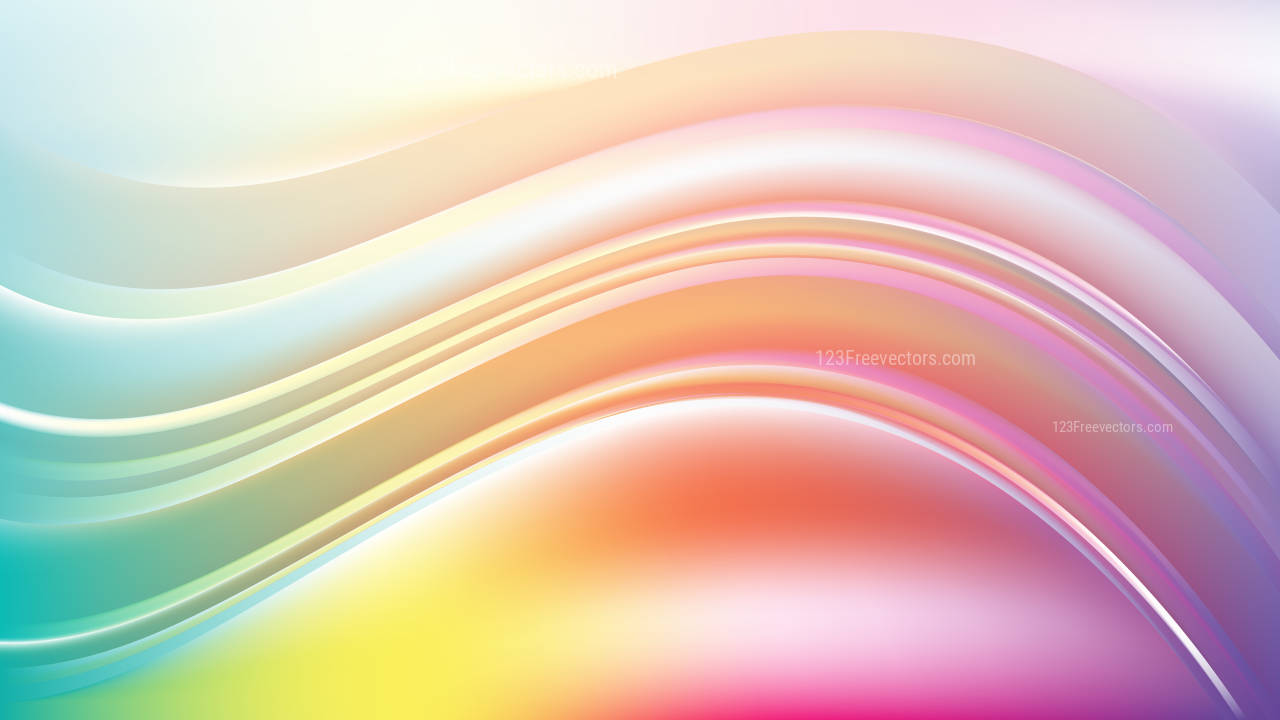 Wave Pastel Rainbow Background