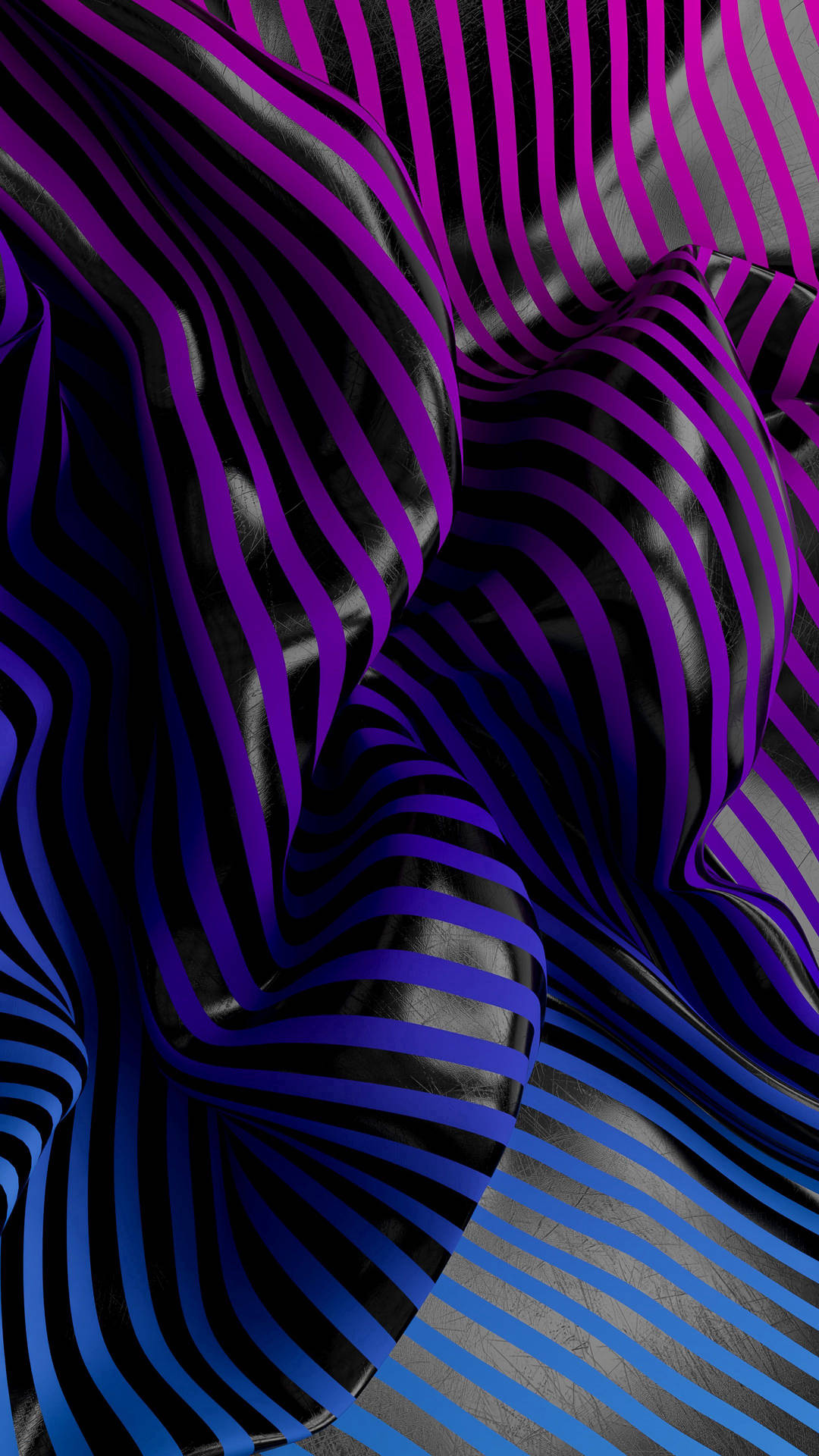 Waveform 3d Violet Striped Abstract Background