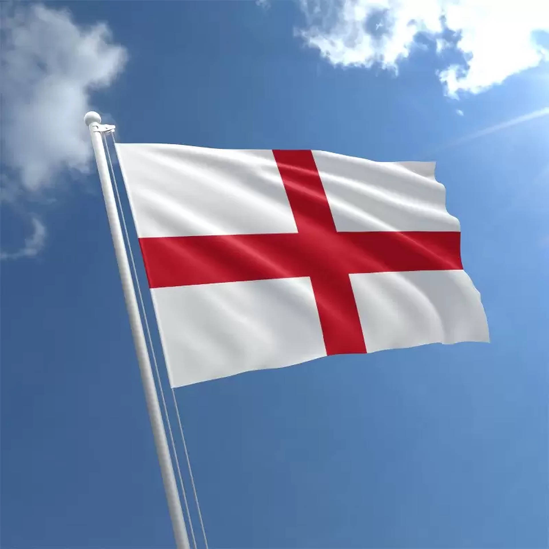 Waving England Flag In High Resolution Background
