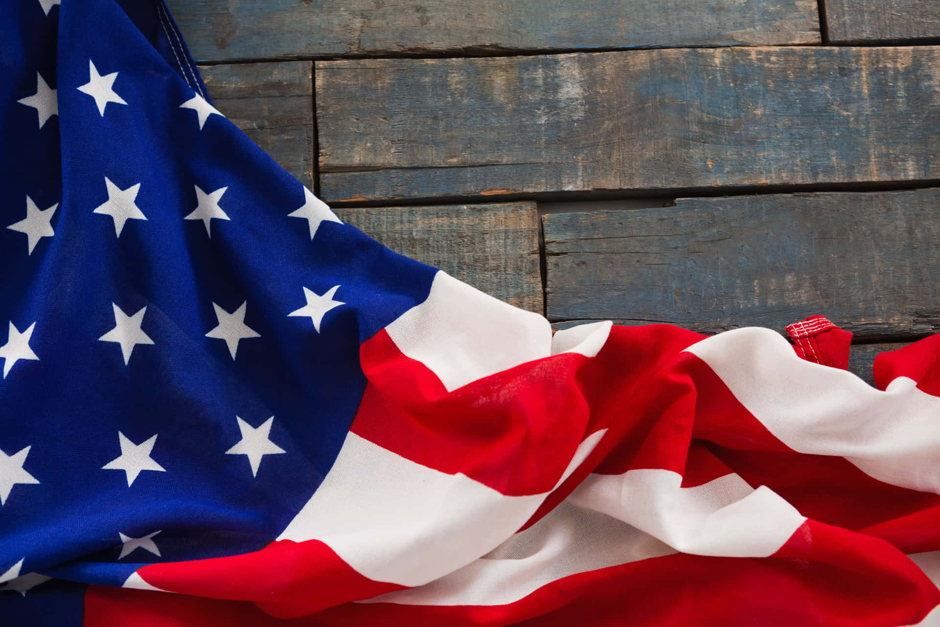 Waving Glory - The Us Flag Against A Splendid Sky Background