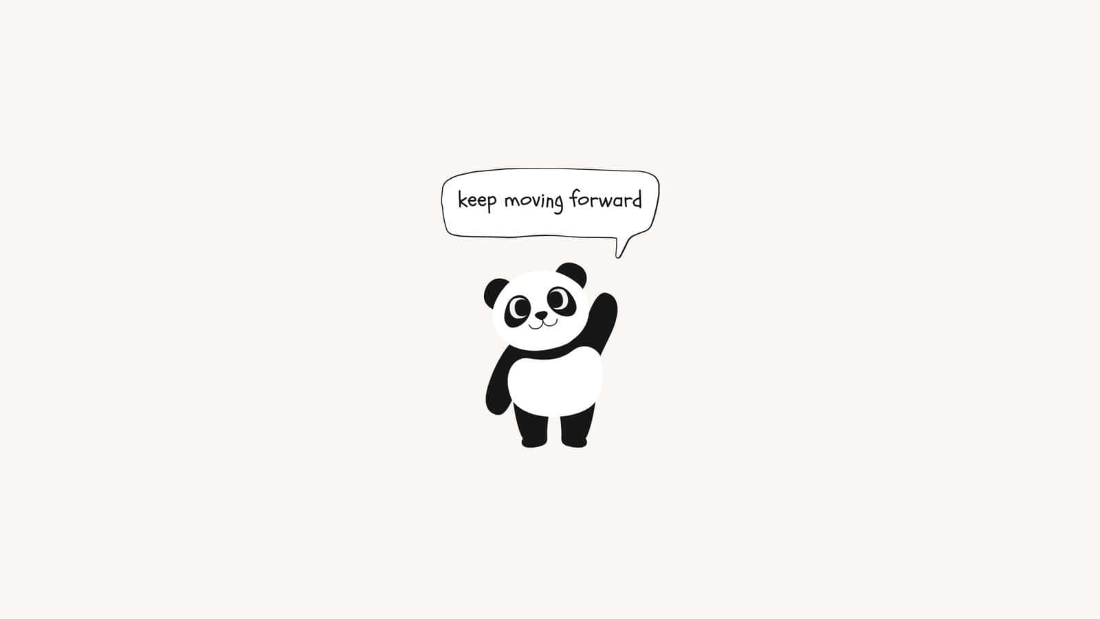 Waving Panda Cute Pc Wallpaper