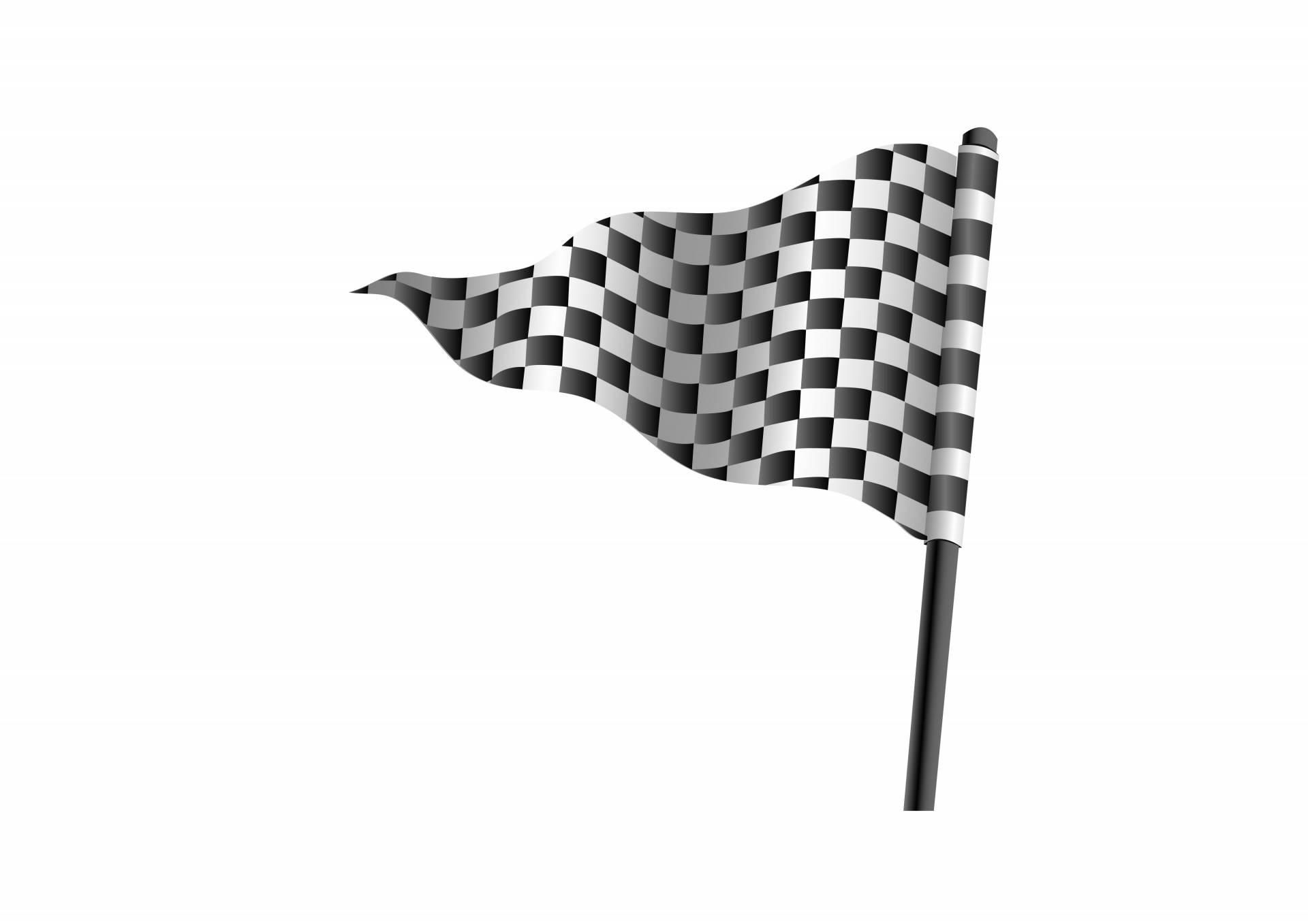 Waving Small Checkered Flag