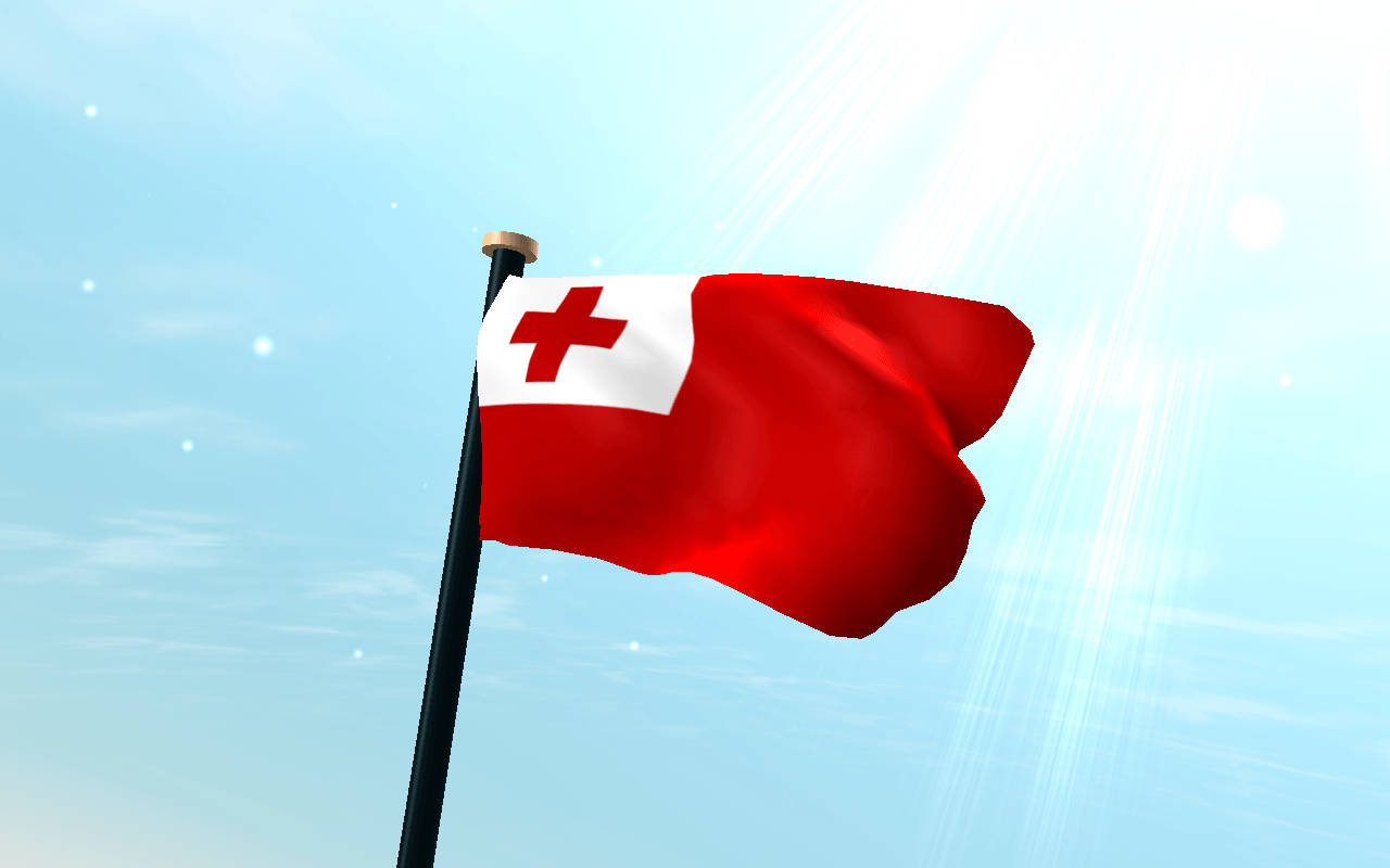 Waving Tonga Flag Background