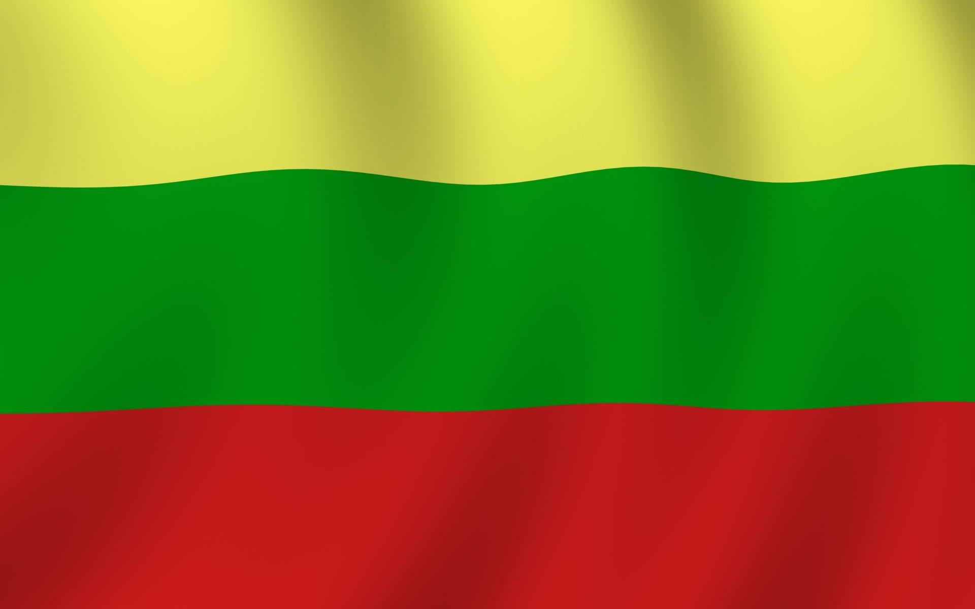 Wavy Flag Of Lithuania Background