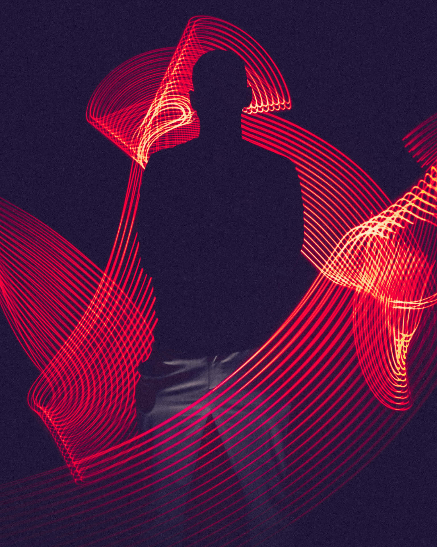 Wavy Lines Red Pfp Background