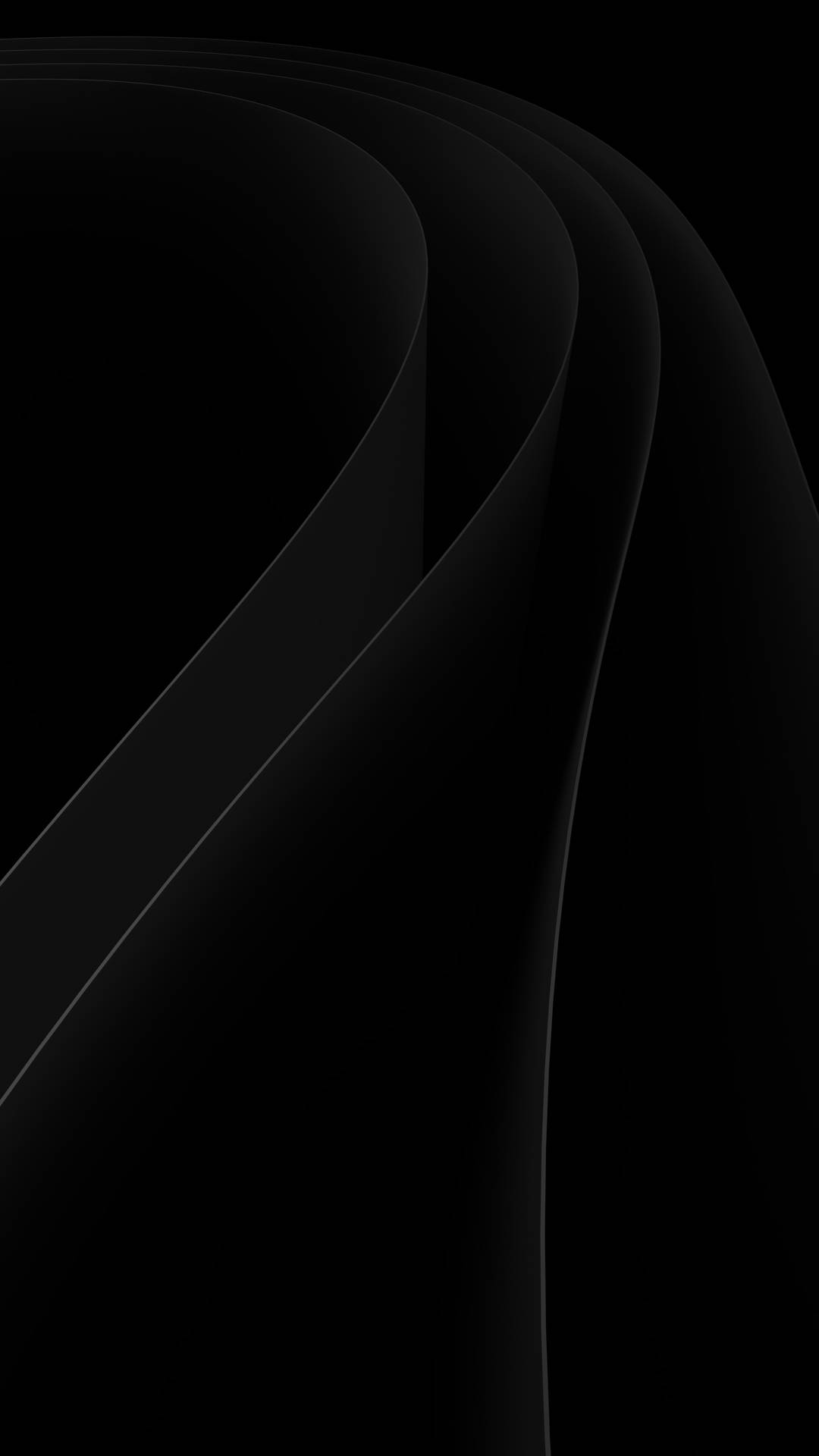 Wavy Minimalist Black Phone Background