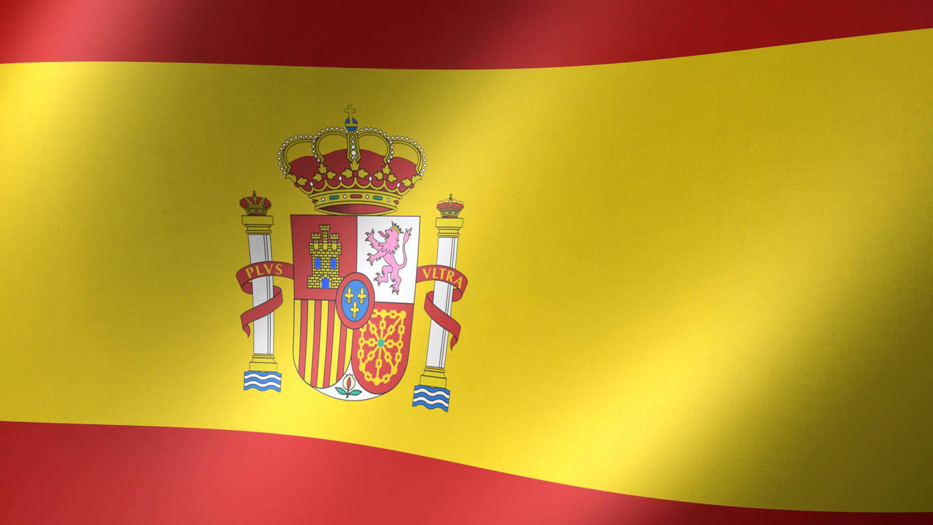 Wavy Red Yellow Spain Flag