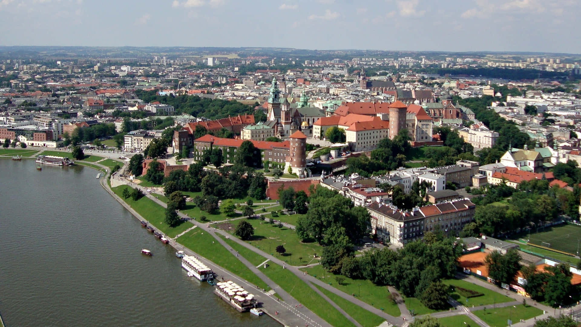 Wawel Castle Krakow Aerial