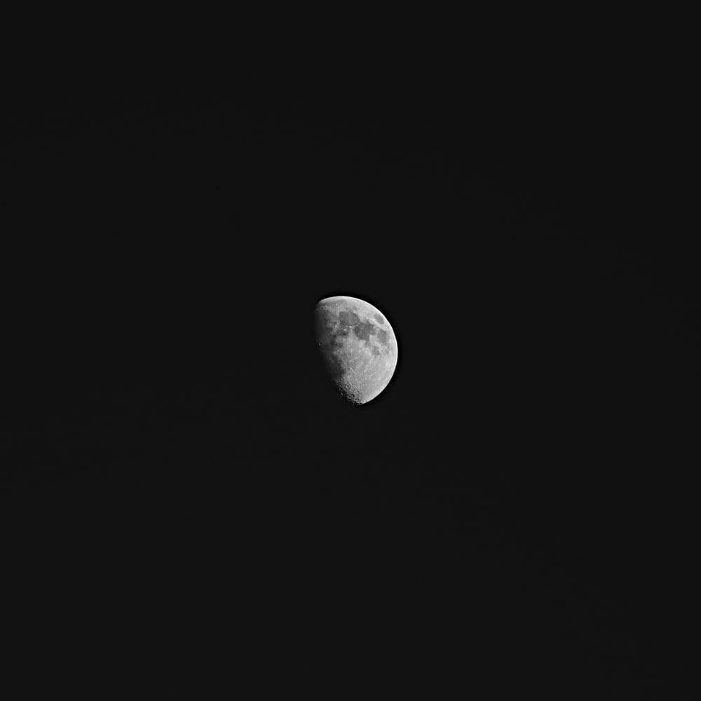 Waxing Gibbous Moon Black And White Pfp Background