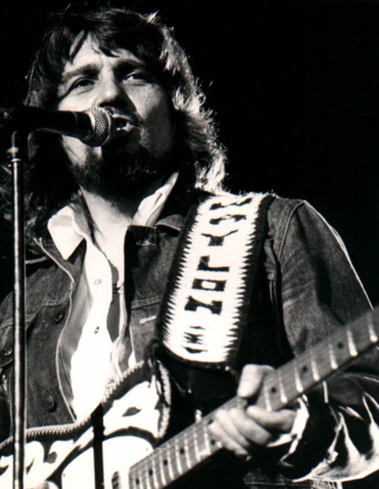 Waylon Jennings Guitar Strap Background