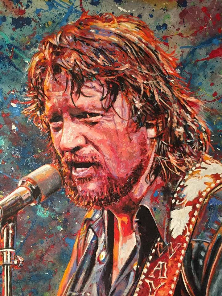 Waylon Jennings Painting Background