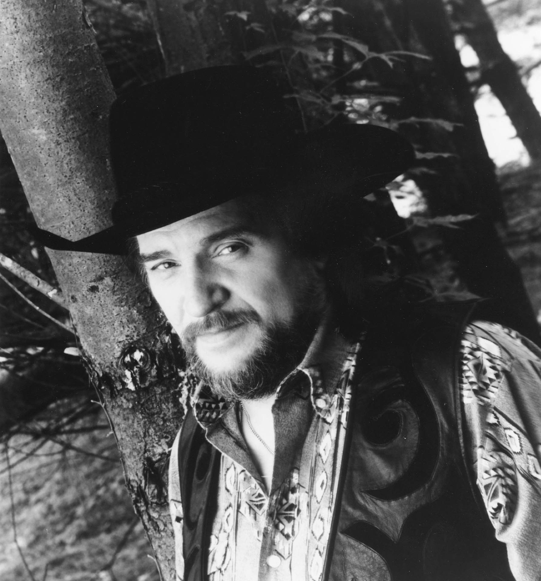 Waylon Jennings Portrait Background