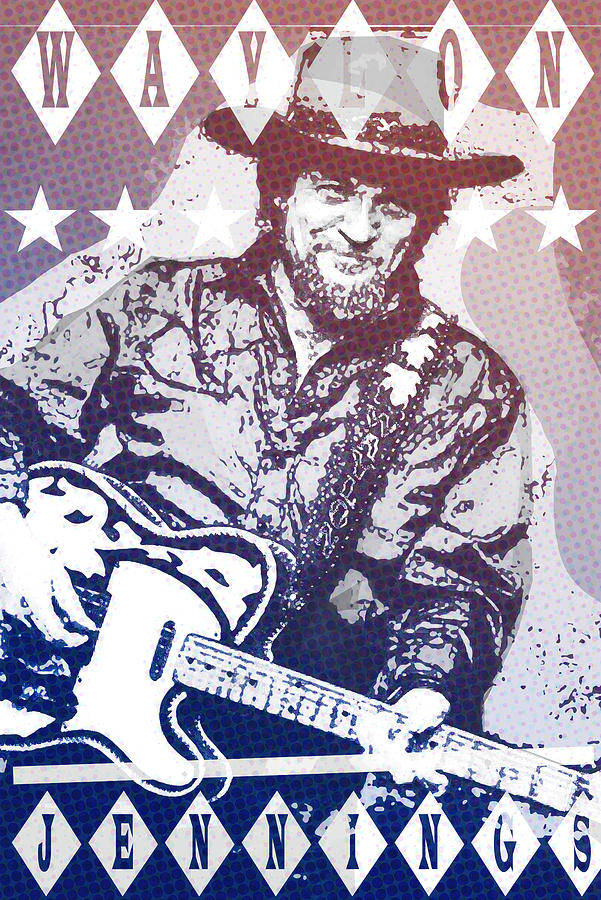 Waylon Jennings Poster Art Background