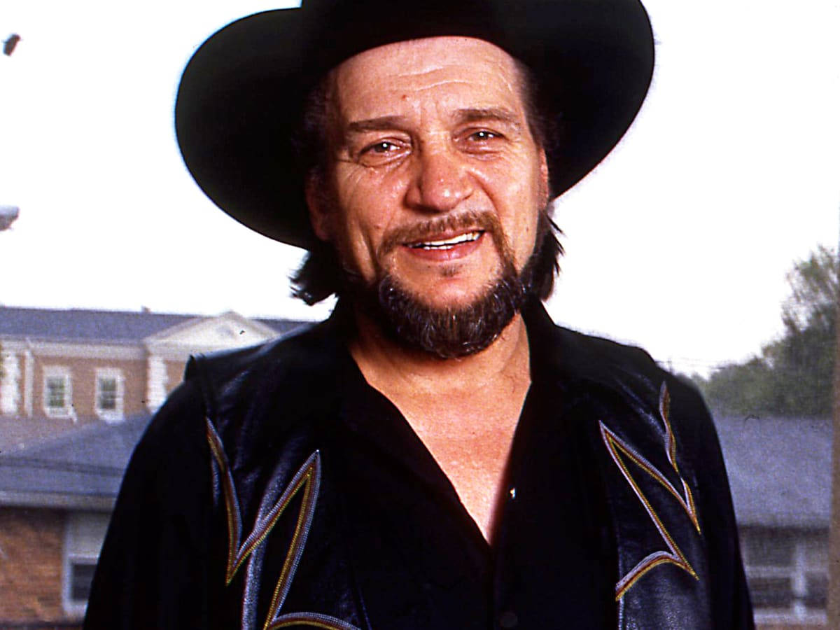 Waylon Jennings Smiling Background